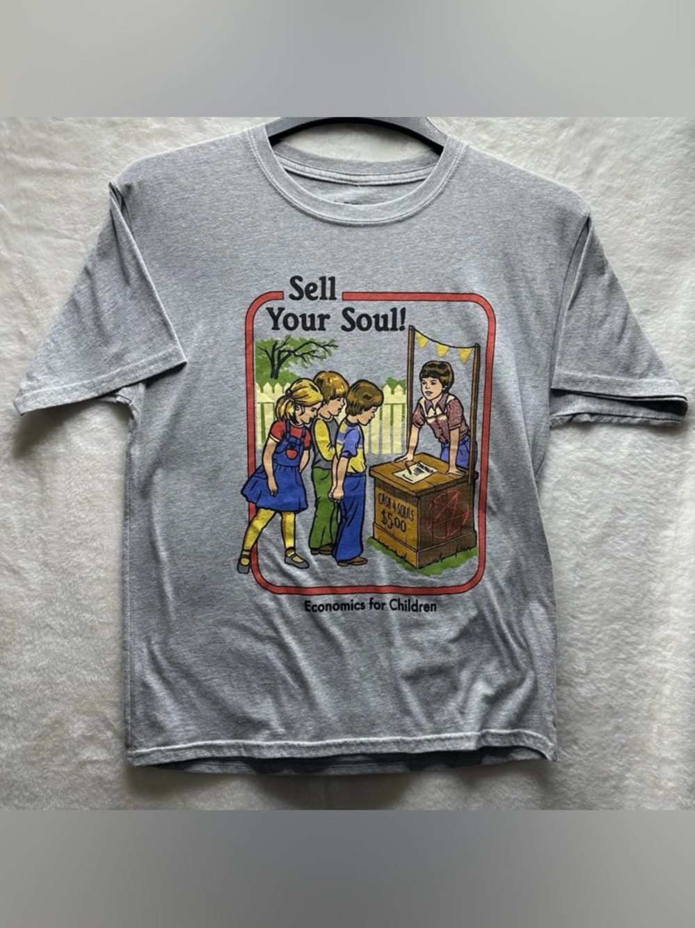 Hot topic sell your soul short sleeve, gray T-shirt, size XS